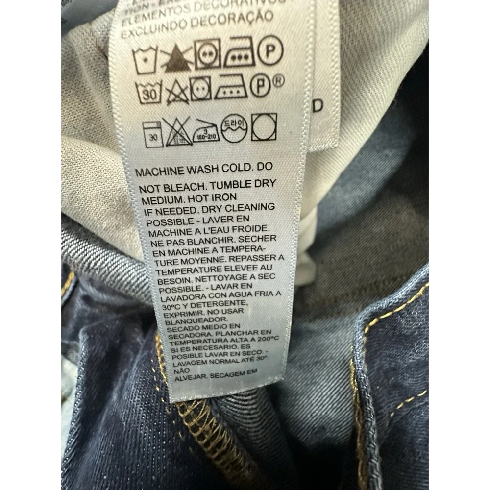 Levi's 505 Jeans Straight Leg Zip Fly Dark Blue Denim Mens Size 36x32